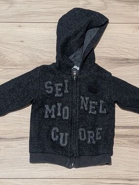 Dolce & Gabbana Charcoal Gray Kids Zip Hoodie